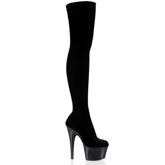Pleaser Bottes pour femmes ADORE-3002 blk str chant / blk