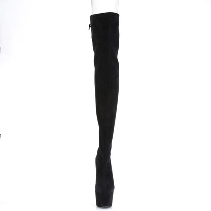 Pleaser Bottes pour femmes ADORE-3008 Blk Stretch Stretch Faux Suisse / BLK FAUX SUDE