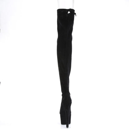 Pleaser Bottes pour femmes ADORE-3008 Blk Stretch Stretch Faux Suisse / BLK FAUX SUDE