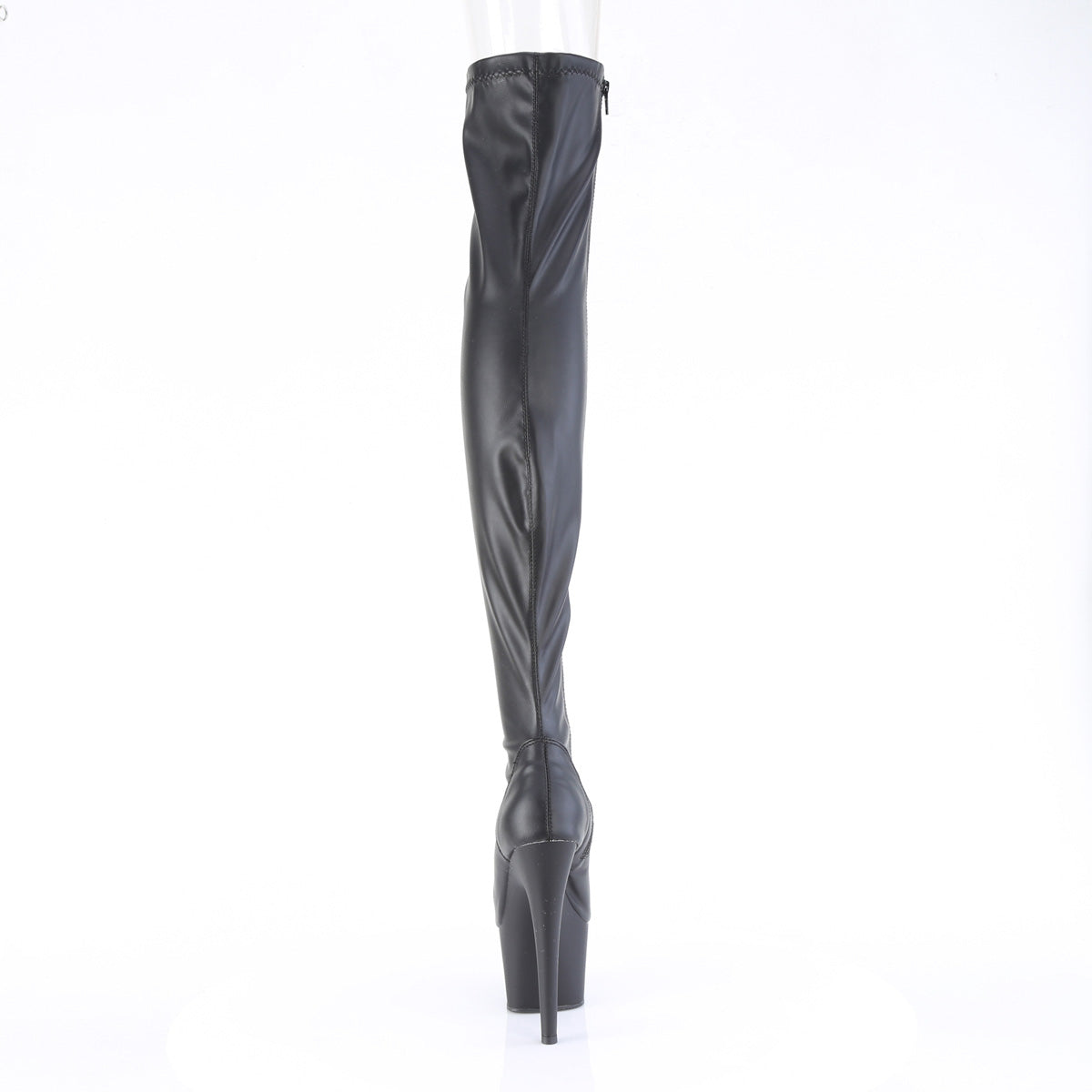 Pleaser   ADORE-3011 Blk Str. Faux cuir / blk mat