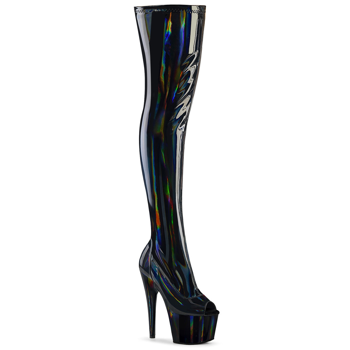 Pleaser   ADORE-3011hwr Blk Str. Holo / Blk Holo