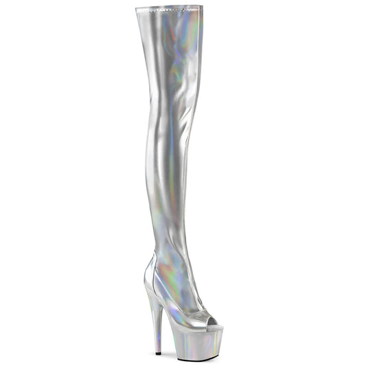 Pleaser   ADORE-3011HWR Slv Str. Holo/Slv Holo