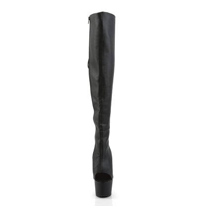 Pleaser Bottes pour femmes ADORE-3019 Blk Faux Cuir / Blk Matte