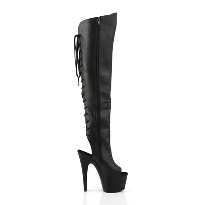 Pleaser Bottes pour femmes ADORE-3019 Blk Faux Cuir / Blk Matte