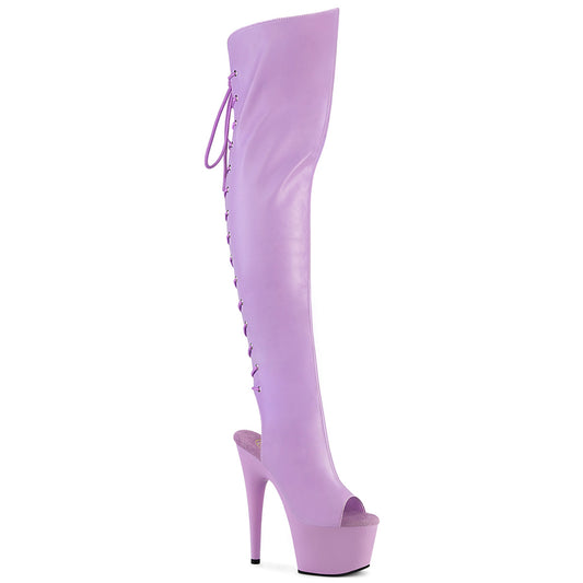 Pleaser Women's Platform Shoes ADORE-3019 Lavender Faux Leather/Lavender Matte