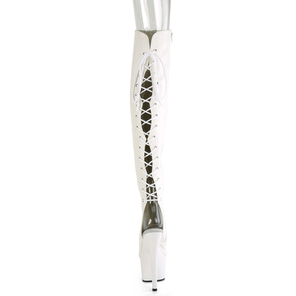 Pleaser   ADORE-3019 Wht Faux Leather/Wht Matte