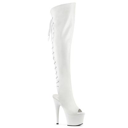 Pleaser   ADORE-3019 Wht Faux Leather/Wht Matte