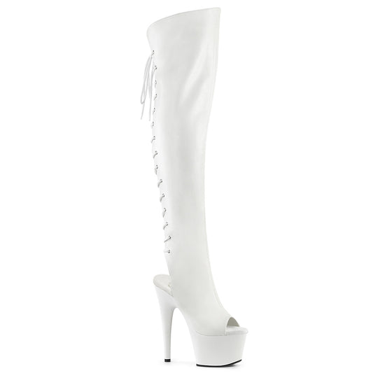Pleaser   ADORE-3019 Wht Faux Leather/Wht Matte