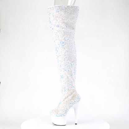 Pleaser Bottes pour femmes ADORE-3020 WHT multi-paillettes / wht