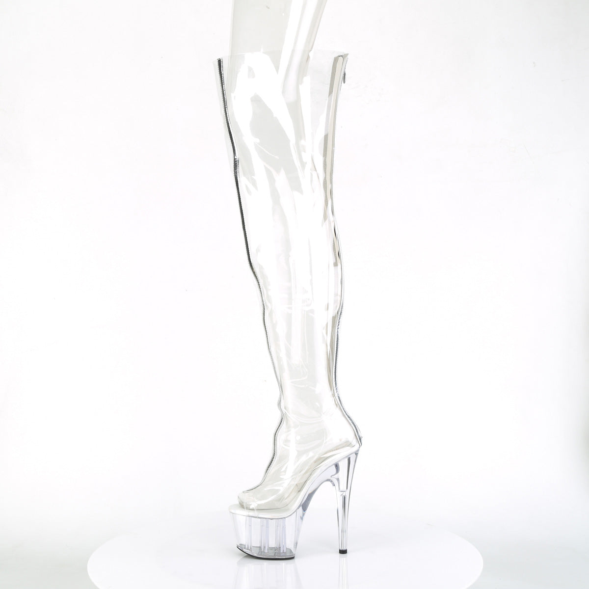 Pleaser Bottes pour femmes ADORE-3021 CLR TPU-SLV Metallic / CLR
