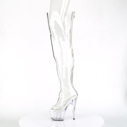 Pleaser Bottes pour femmes ADORE-3021 CLR TPU-SLV Metallic / CLR