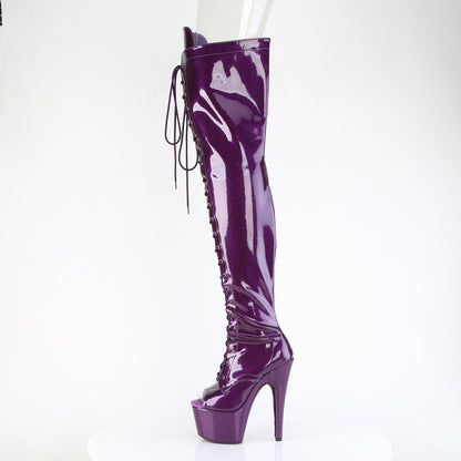 Pleaser Women's Platform Shoes ADORE-3021GP Purple Glitter Pat/M