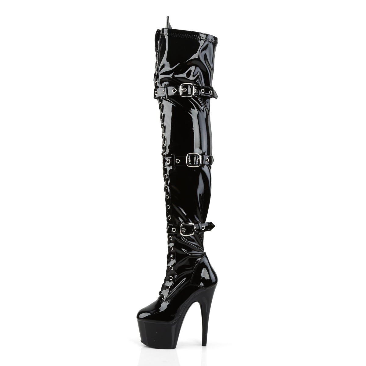 Pleaser Bottes pour femmes ADORE-3028 blk str pat / blk