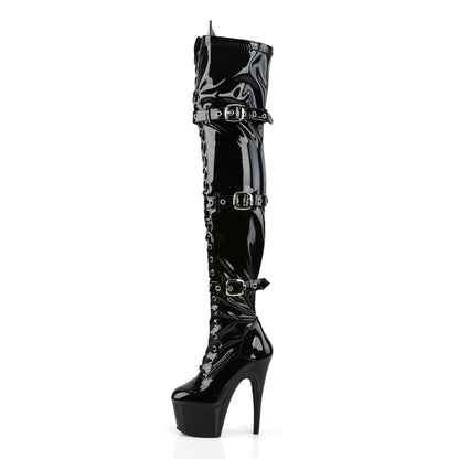 Pleaser Bottes pour femmes ADORE-3028 blk str pat / blk