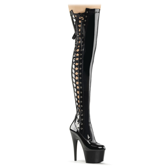 Pleaser Bottes pour femmes ADORE-3050 blk str pat / blk