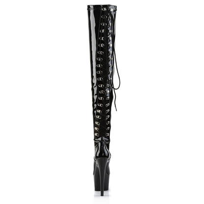 Pleaser Women's Platform Shoes ADORE-3063 Blk Str Pat/Blk