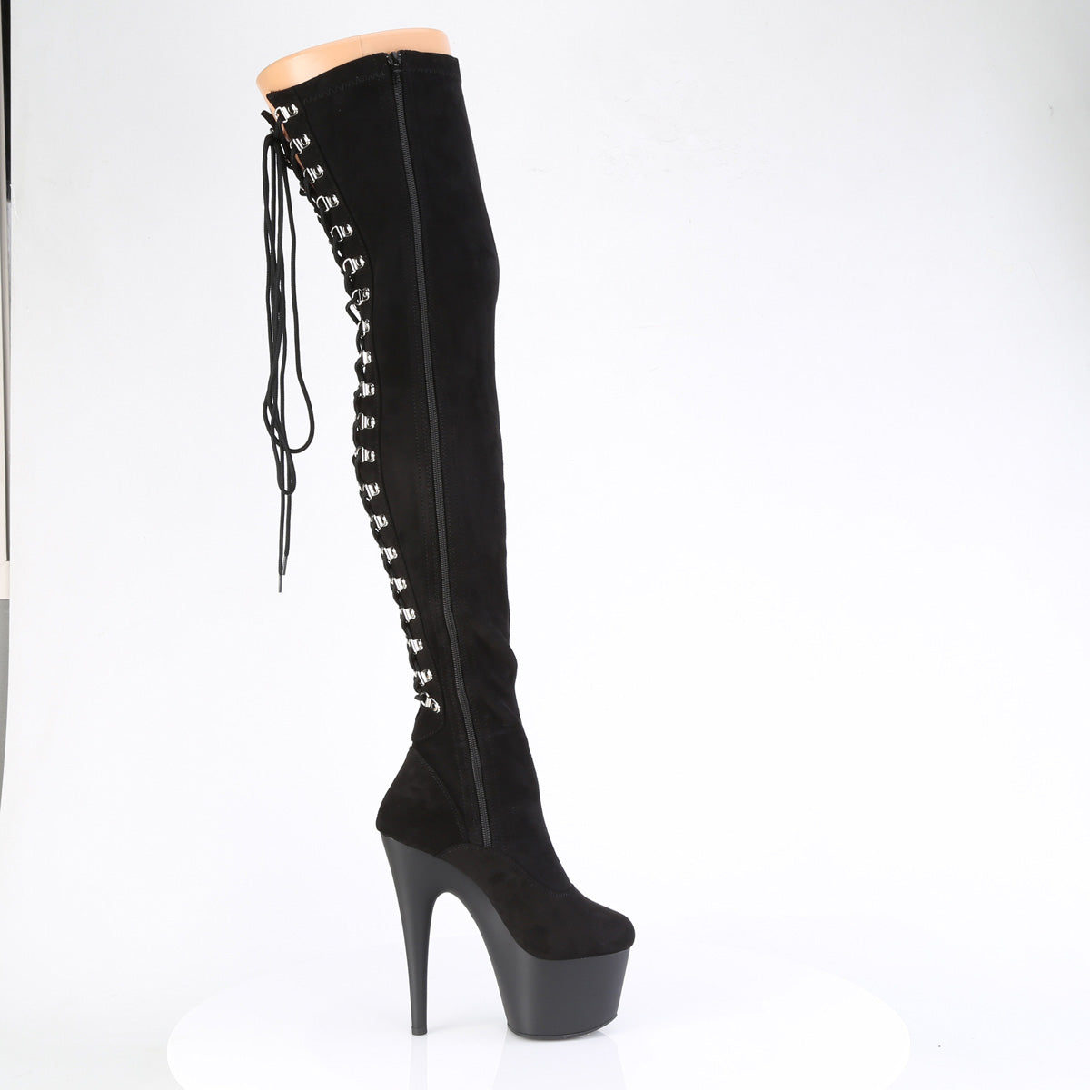Pleaser   ADORE-3063 Blk Str Microfiber / Blk Matte