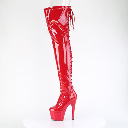 Pleaser Women's Platform Shoes ADORE-3850 Red Str. Pat/Red
