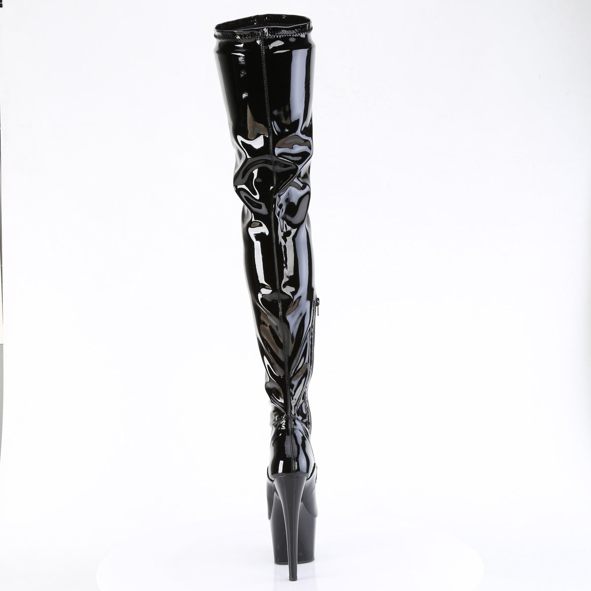 Pleaser   ADORE-4000 Blk Str. Pat/Blk