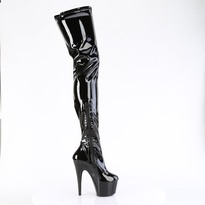 Pleaser   ADORE-4000 Blk Str. Pat/Blk