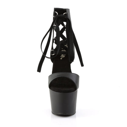 Pleaser Sandales pour femmes ADORE-700-14 Blk Faux Cuir / Blk Matte
