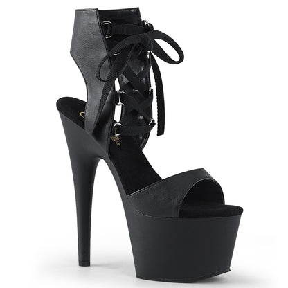 Pleaser Sandales pour femmes ADORE-700-14 Blk Faux Cuir / Blk Matte
