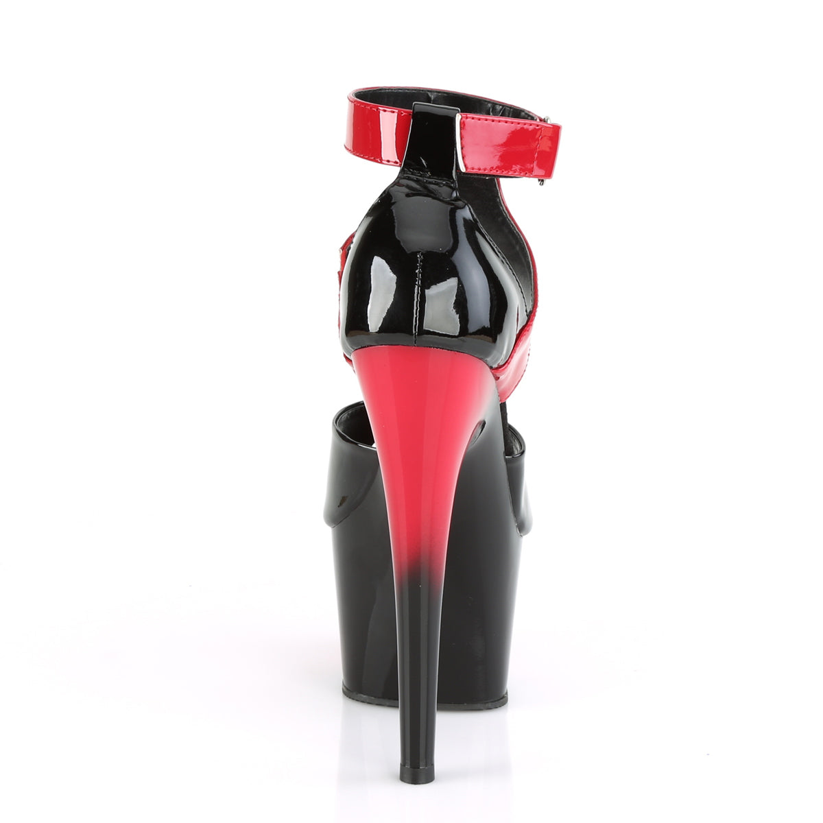 Pleaser Sandales pour femmes ADORE-700-16 BLK-ROUGE PAT / RED-BLK