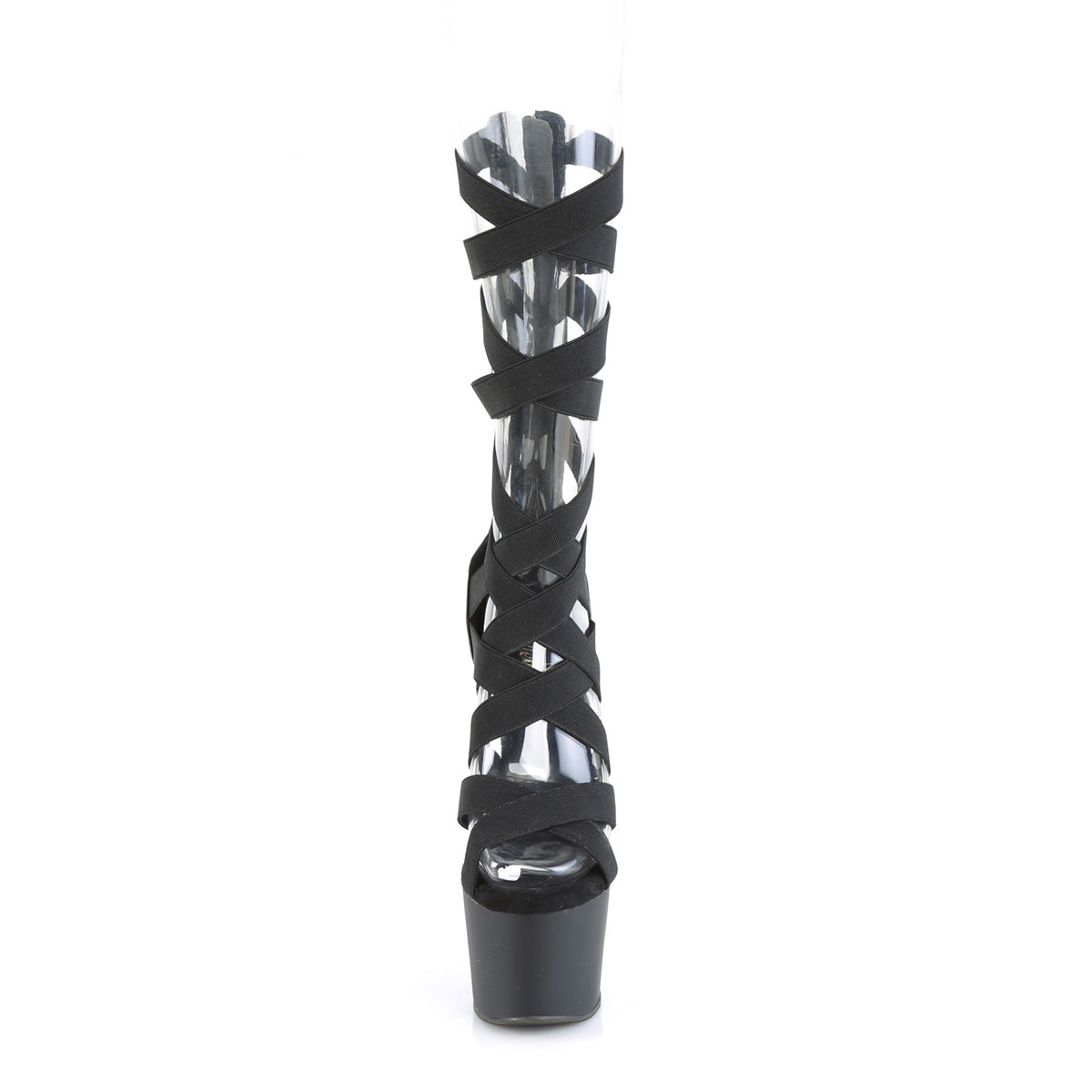 Pleaser  Des sandales ADORE-700-48 BLK BAND BAND-FAUX CUIR / BLK MATTE