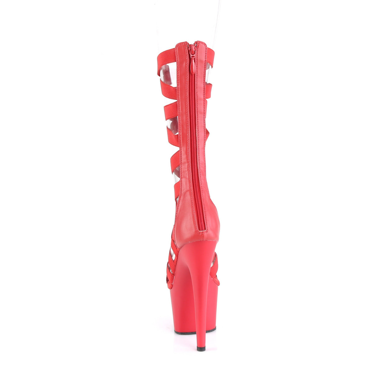 Pleaser  Des sandales ADORE-700-48 Bande élastique rouge-Faux cuir / rouge mat