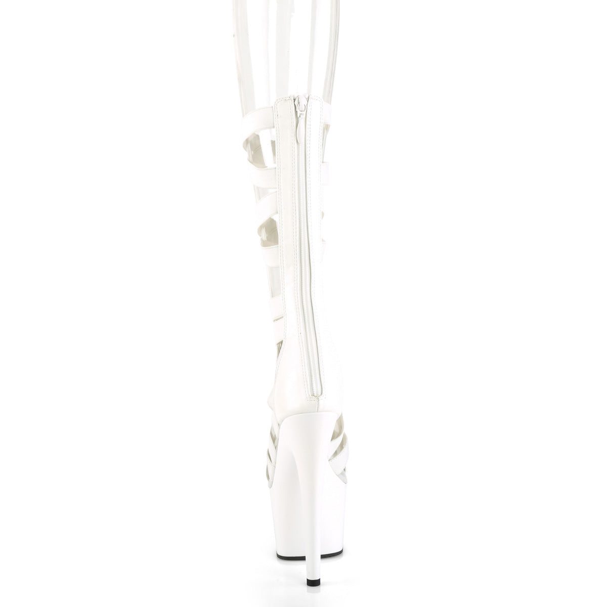 Pleaser  Des sandales ADORE-700-48 QUT BANDE ELASTIQUE-FAUX CUIR / WHT MATTE