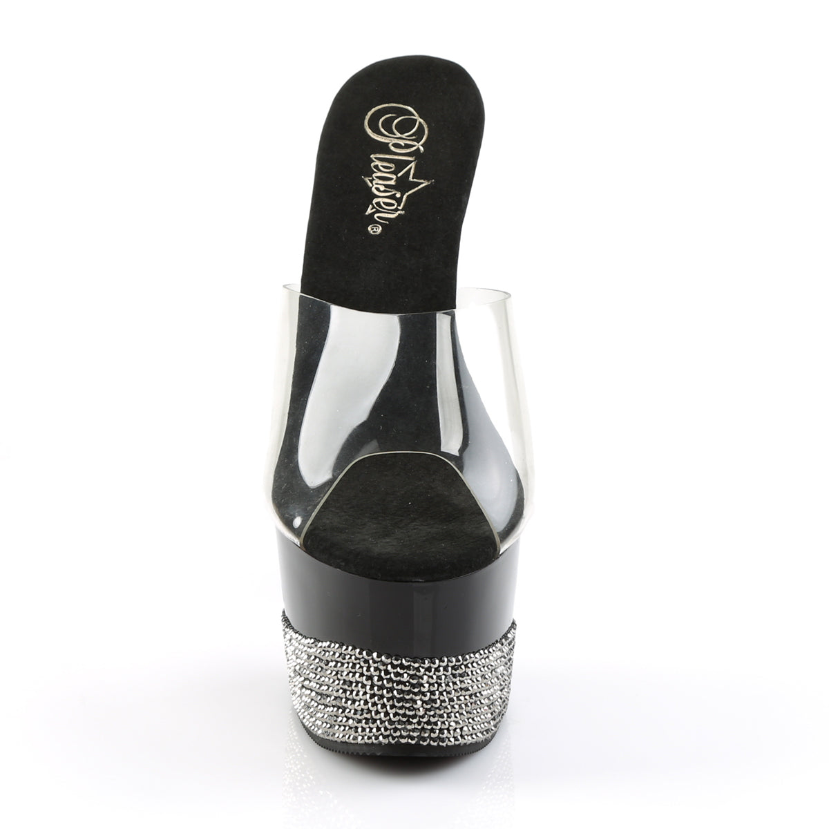 Pleaser Sandales pour femmes ADORE-701-3 CLR / BLK-SANWTER RS