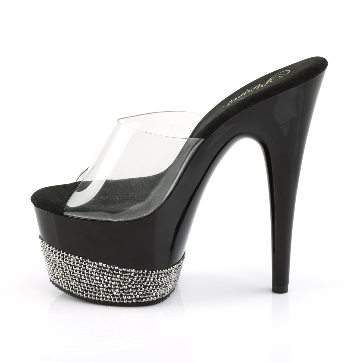 Pleaser Sandales pour femmes ADORE-701-3 CLR / BLK-SANWTER RS