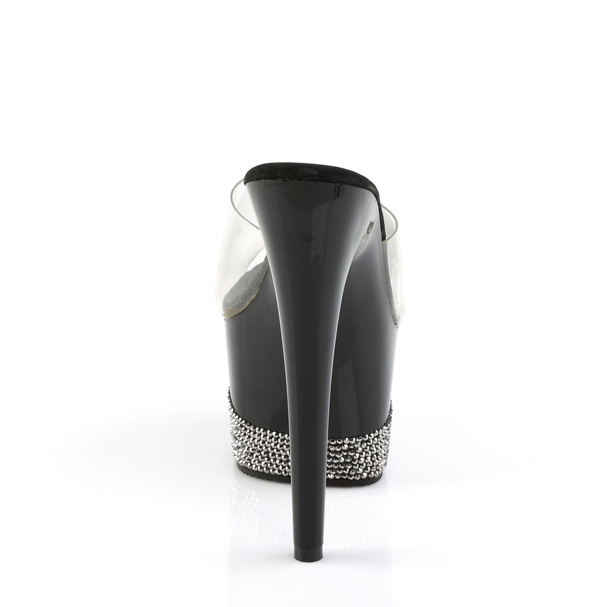 Pleaser Sandales pour femmes ADORE-701-3 CLR / BLK-SANWTER RS