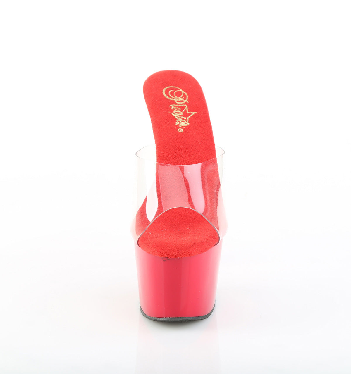 Pleaser Women's Platform Shoes ADORE-701 Clr/Red