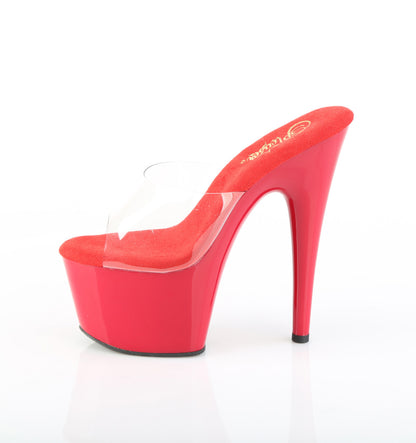 Pleaser Women's Platform Shoes ADORE-701 Clr/Red