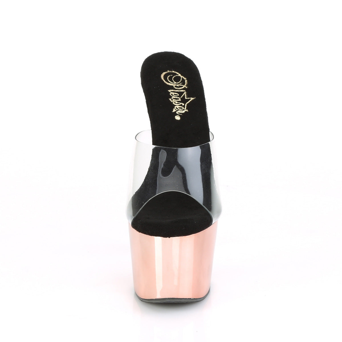 Pleaser Sandales pour femmes ADORE-701 chrome or / rose rose