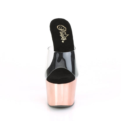 Pleaser Sandales pour femmes ADORE-701 chrome or / rose rose