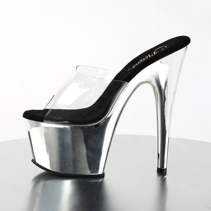 Pleaser Sandales pour femmes ADORE-701 CLR / SLV Chrome
