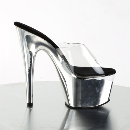 Pleaser Sandales pour femmes ADORE-701 CLR / SLV Chrome