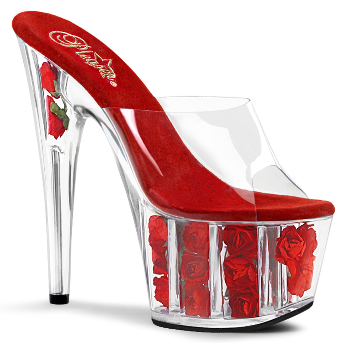 Pleaser Sandales pour femmes ADORE-701fl CLR / Fleurs rouges