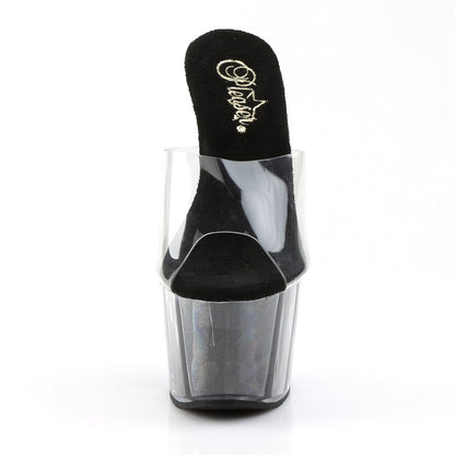 Pleaser Sandales pour femmes ADORE-701g CLR / BLK GLTR
