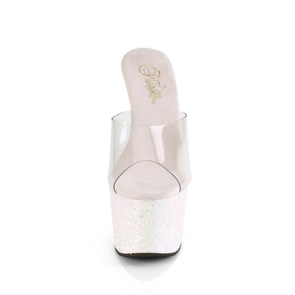Pleaser Sandales pour femmes ADORE-701LG CLR / OPAL Multi Glitter
