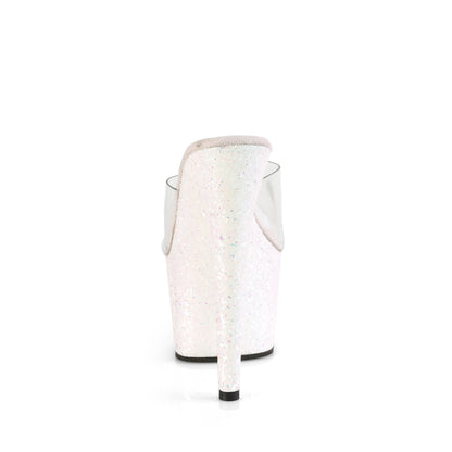 Pleaser Sandales pour femmes ADORE-701LG CLR / OPAL Multi Glitter