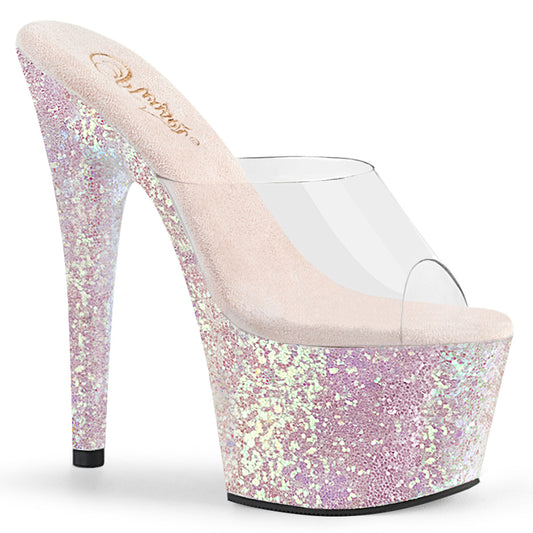 Pleaser Sandales pour femmes ADORE-701LG CLR / OPAL Multi Glitter