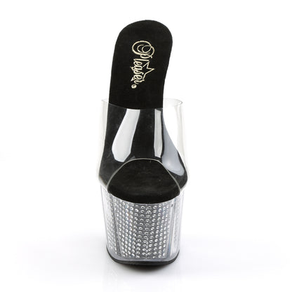 Pleaser Sandales pour femmes ADORE-701SRS CLR / BLK SRS