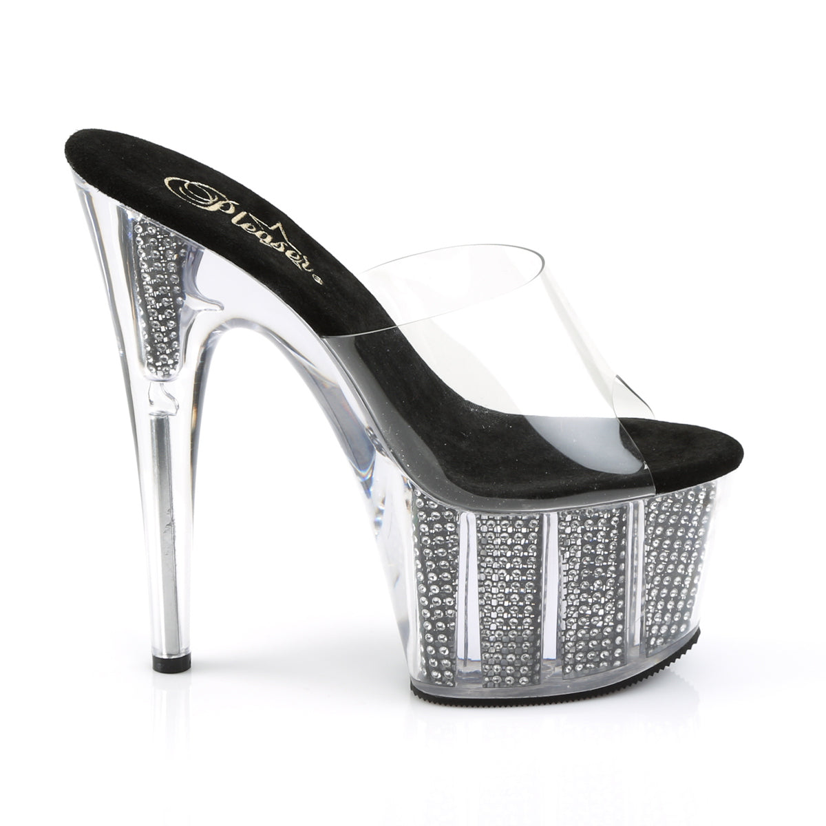 Pleaser Sandales pour femmes ADORE-701SRS CLR / BLK SRS