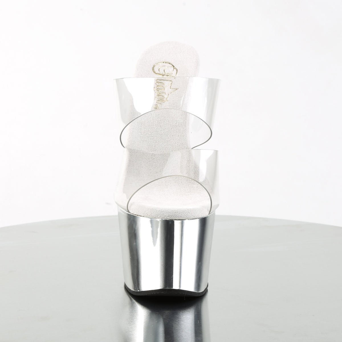 Pleaser Sandales pour femmes ADORE-702 CLR / SLV Chrome