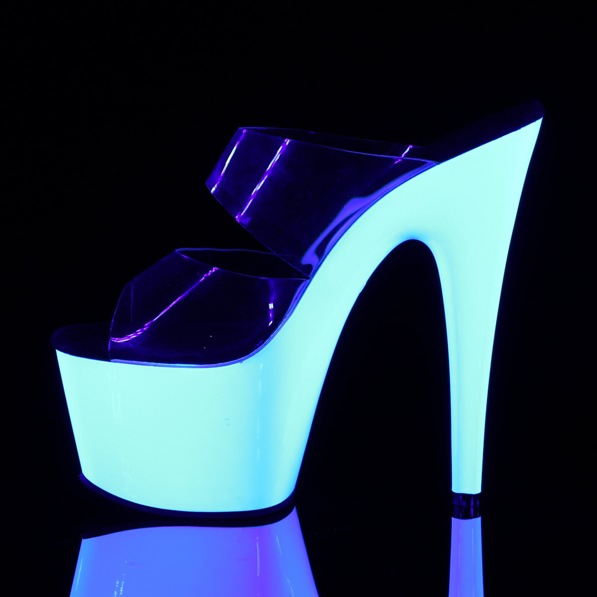 Pleaser Sandales pour femmes ADORE-702udu clr / néon wht