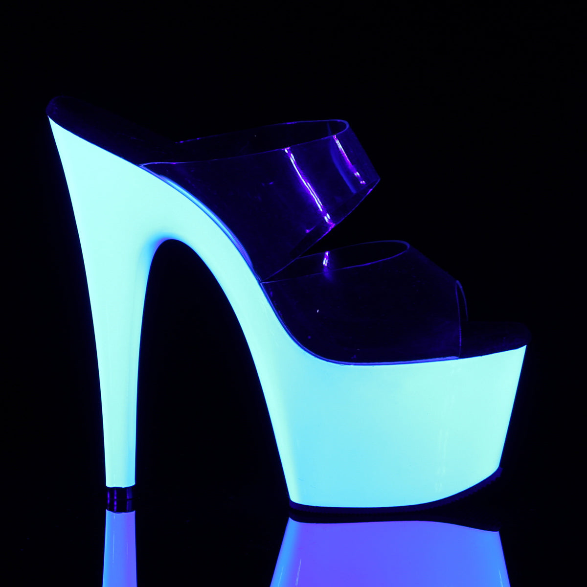 Pleaser Sandales pour femmes ADORE-702udu clr / néon wht