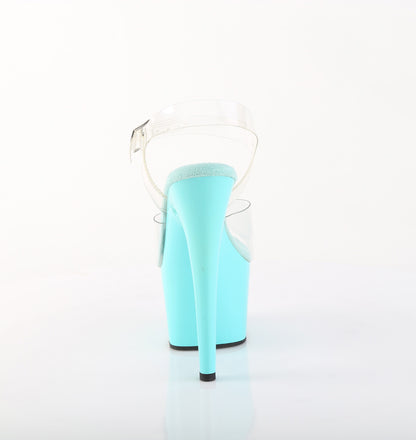 Pleaser Women's Platform Shoes ADORE-708 Clr/Aqua